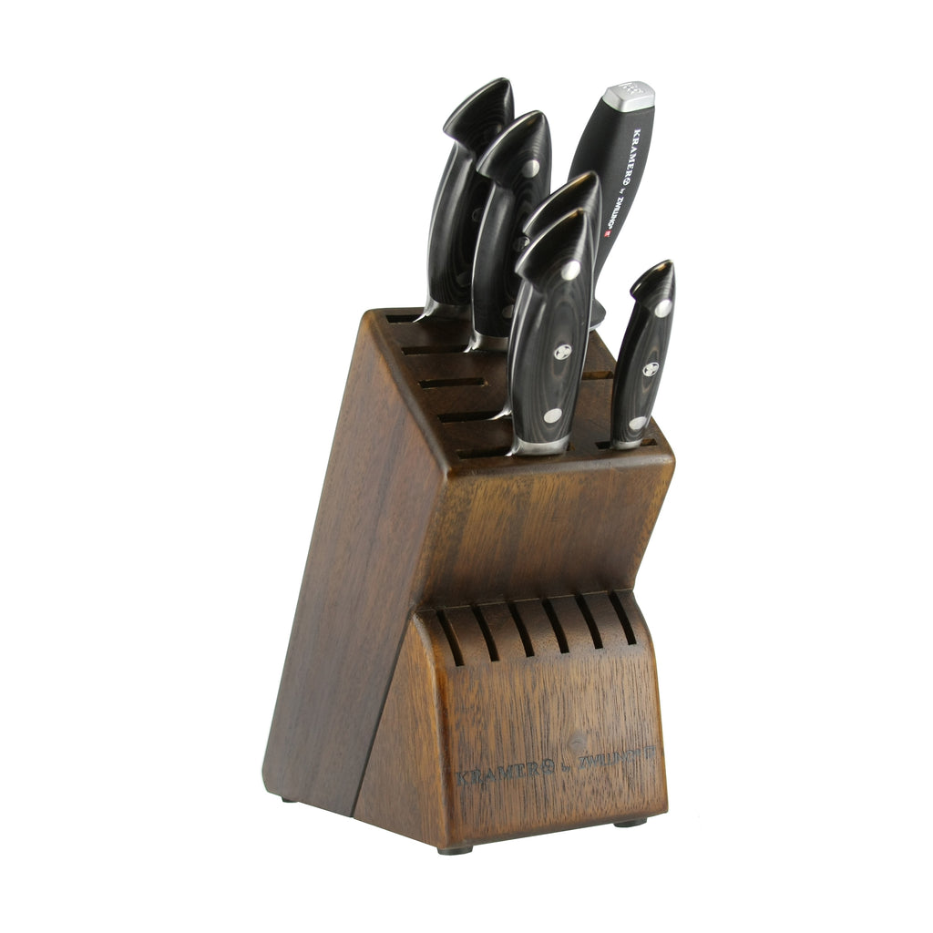 7-Piece Knife Block Set Kramer - Euroline Stainless Damascus Collection