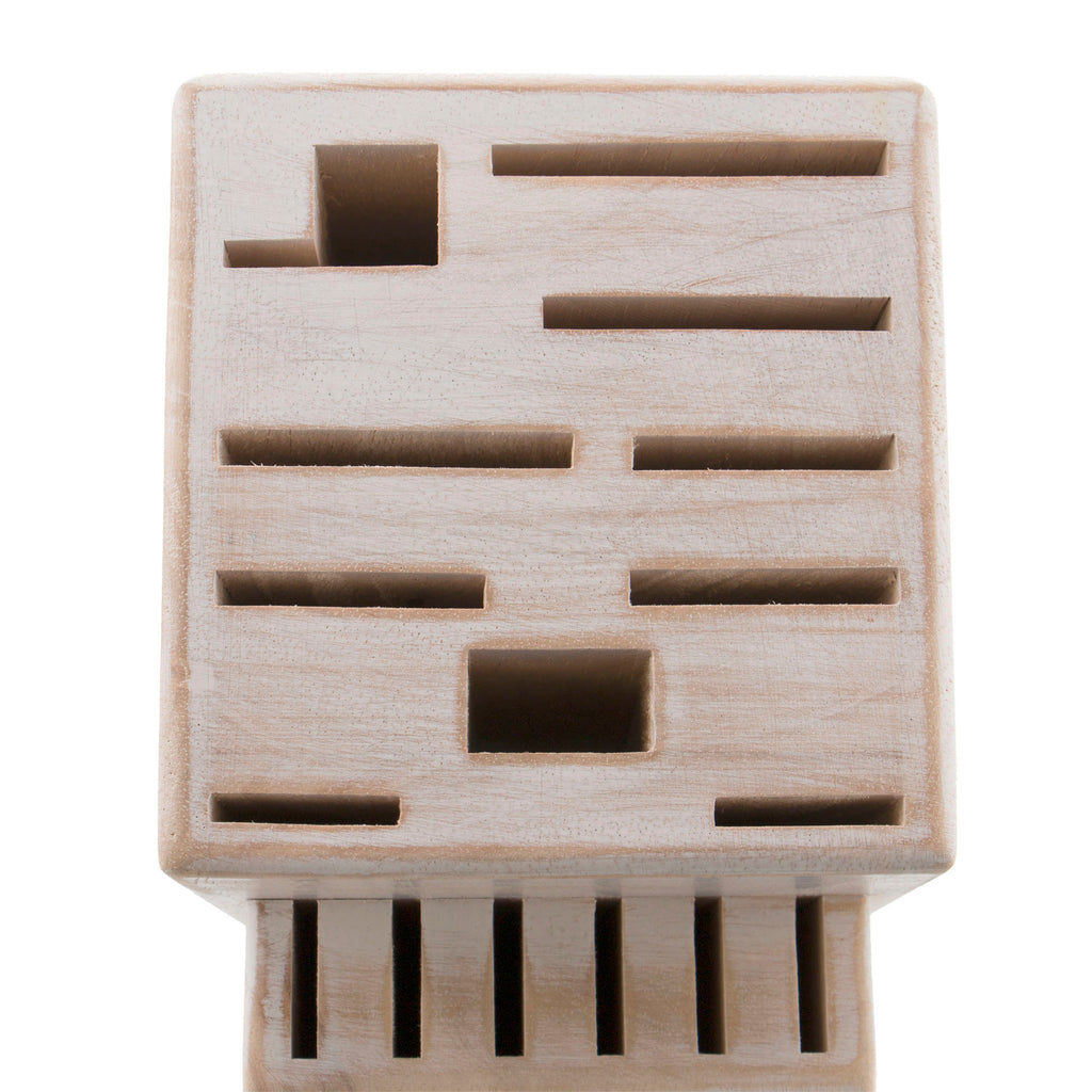 Twin Rustic White 16-Slot Block