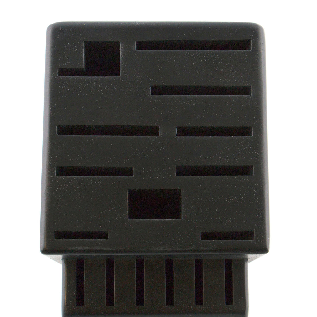 Twin Rubberwood Black 16-Slot Block