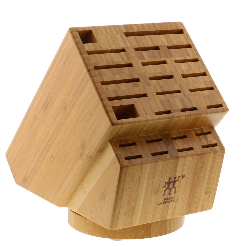 26-Slot Bamboo Swivel Knife Block