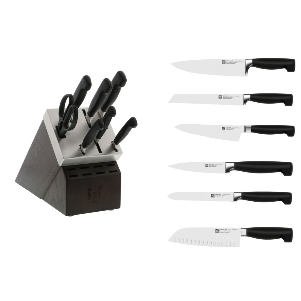 8-Piece Self-Sharpening Knife Block Set Four Star