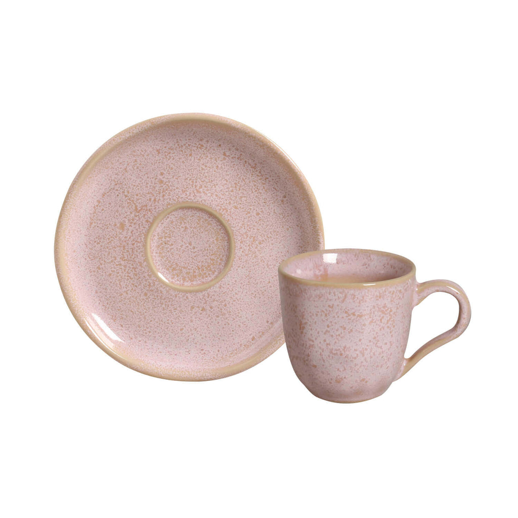 Litchi Coffee Cups & Saucers, Set of 6