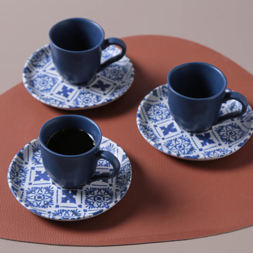 Maya Coffee Cups & Saucers, Set of 6