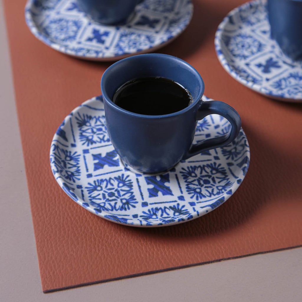 Maya Coffee Cups & Saucers, Set of 6