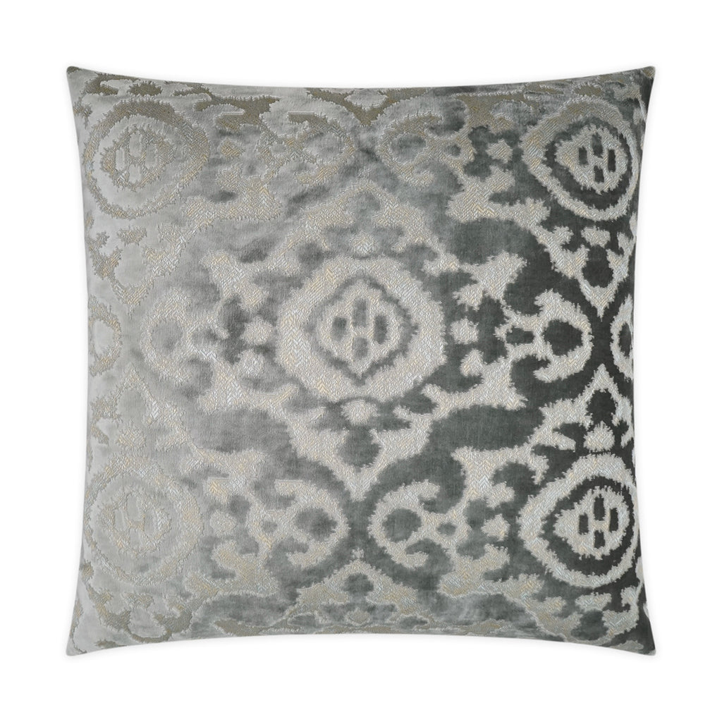 Fretwork Pillow, Grey