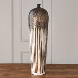 Reactive Bronze Stripe Vessel : Reactive Bronze Stripe Vessel (Tall)