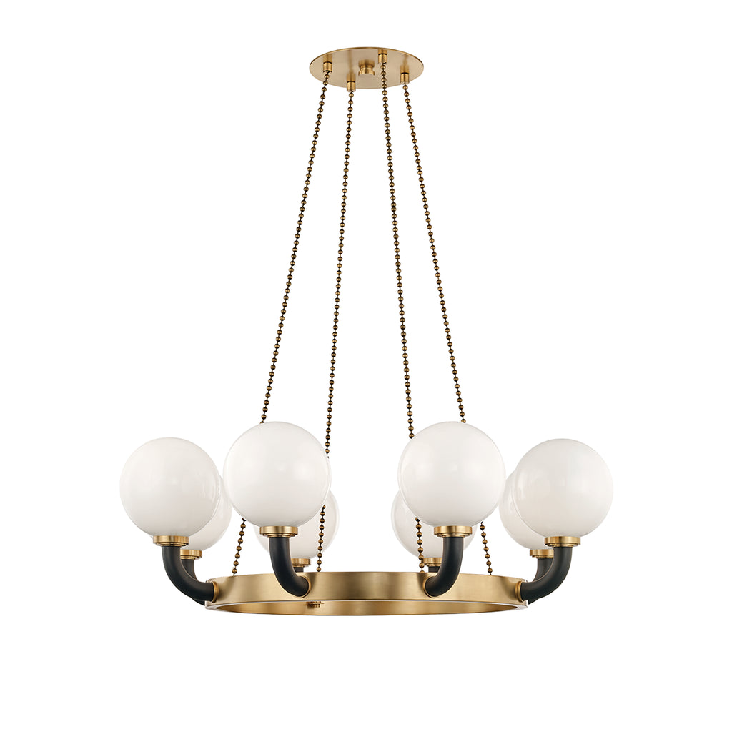 Werner Pendant 46" - Aged Brass/Dusk Black