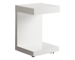 Bachelor End Table - High Gloss White