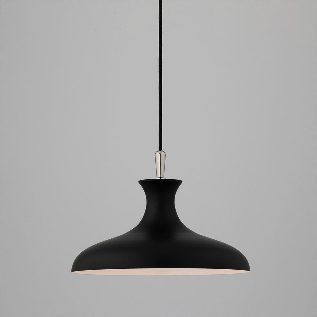 Cassidy Pendant 10" - Polished Nickel/Dusk Black