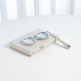 Lorgnette Magnifying Glass : Lorgnette Magnifying Glass (Nickel)