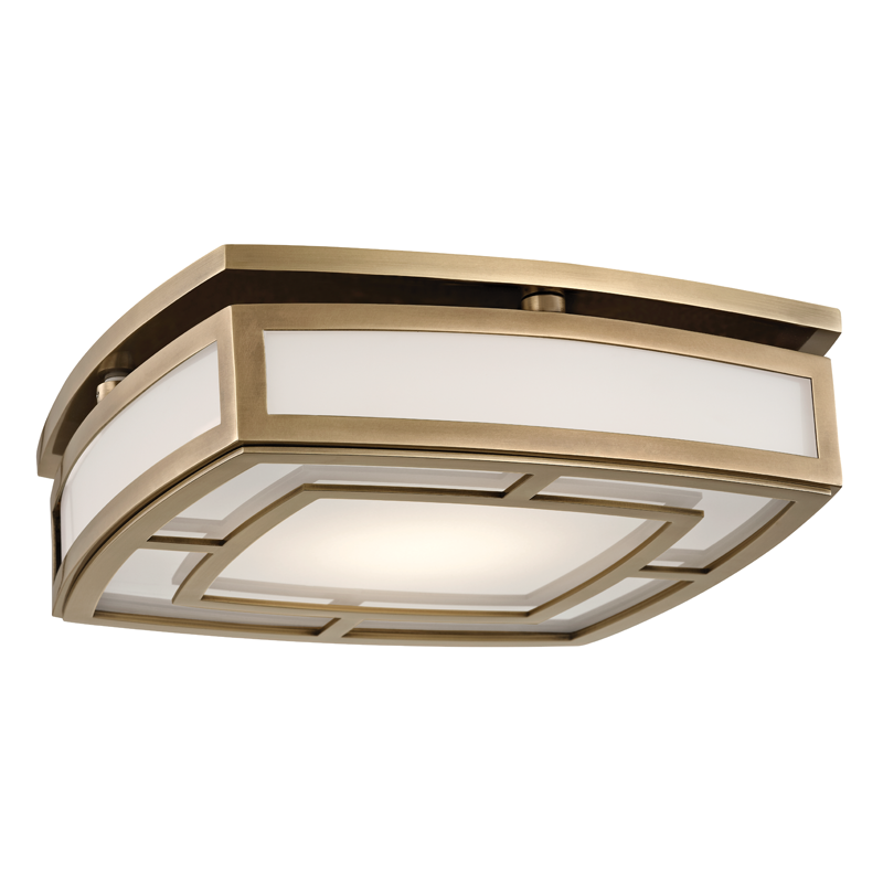 Elmore Flush Mount 12" - Aged Brass