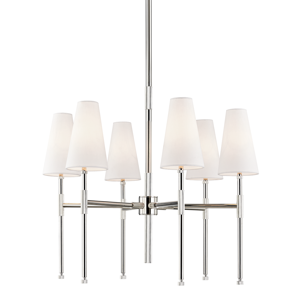 Bowery Chandelier 24" - Polished Nickel