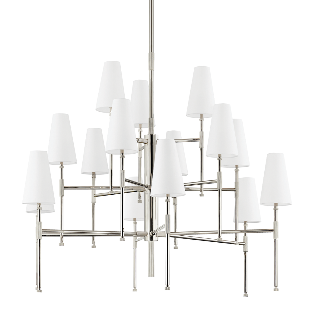 Bowery Chandelier - Polished Nickel