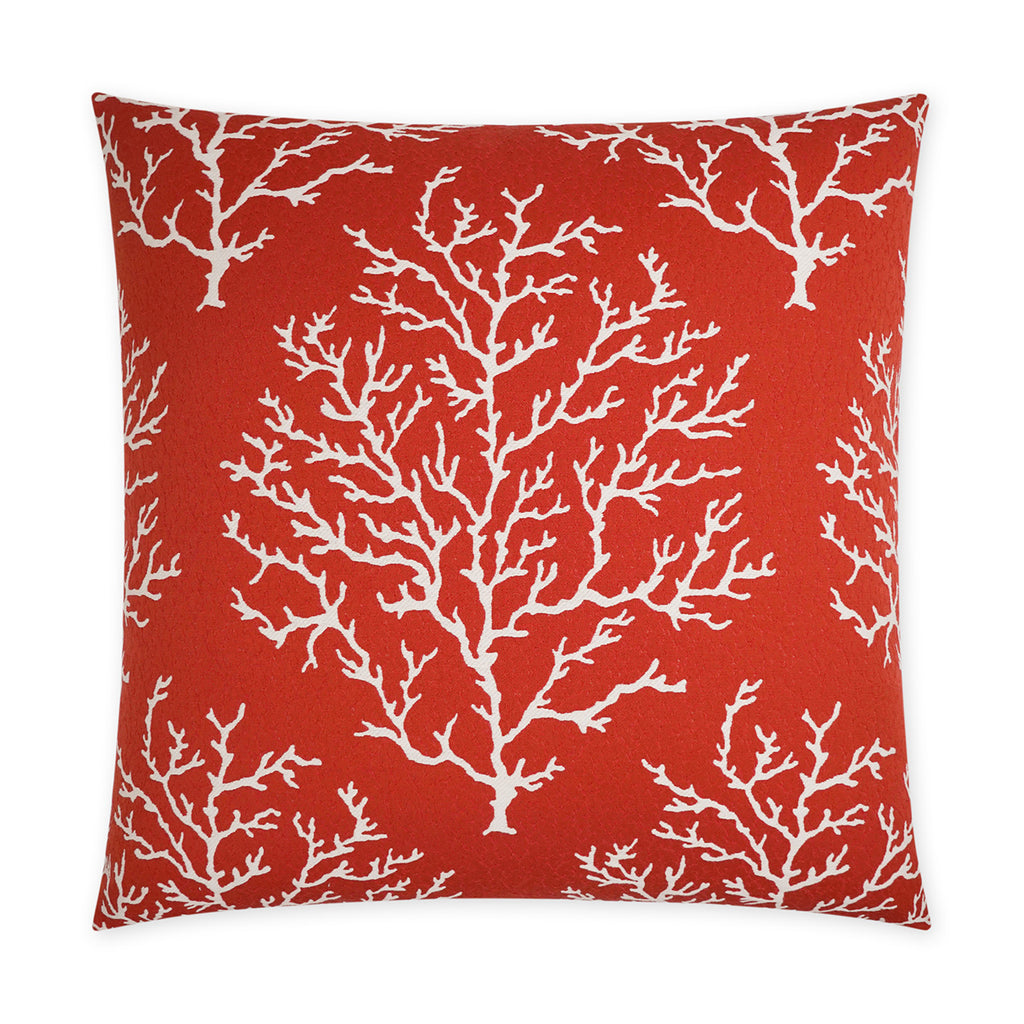 Coral Craze Pillow - Red