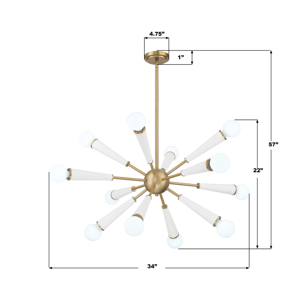 Zucca 10 Light Chandelier