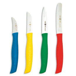 4-Piece Multi-Colored Paring Knife Set Twin Grip