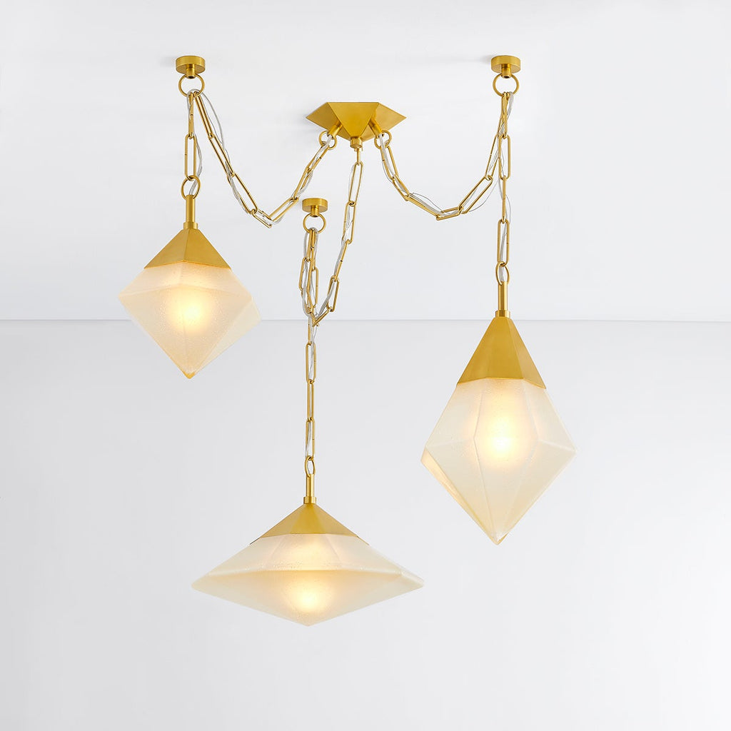 Angelique Chandelier, Vintage Polished Brass