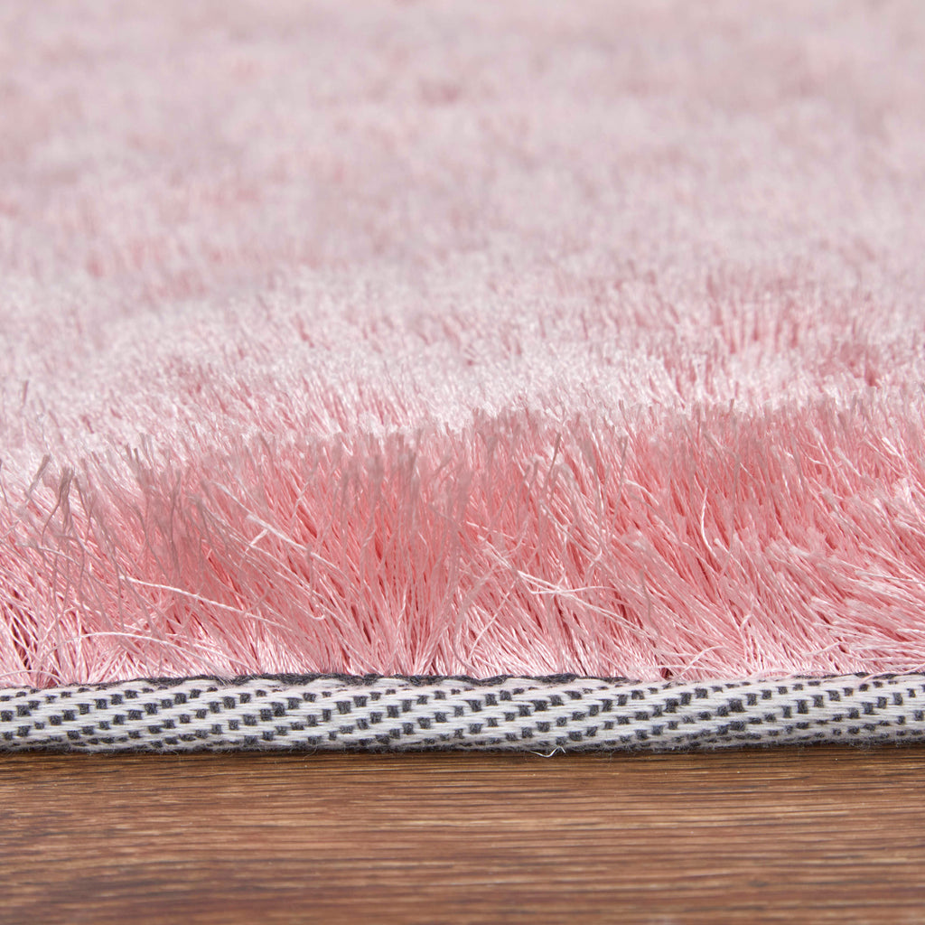 Indochine Modern Solid Pink Area Rug (7'6" x 9'6" / Pattern 2)