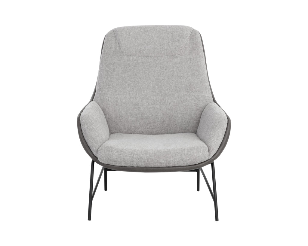 Lucier Lounge Chair - Belfast Heather Grey / Bravo Ash