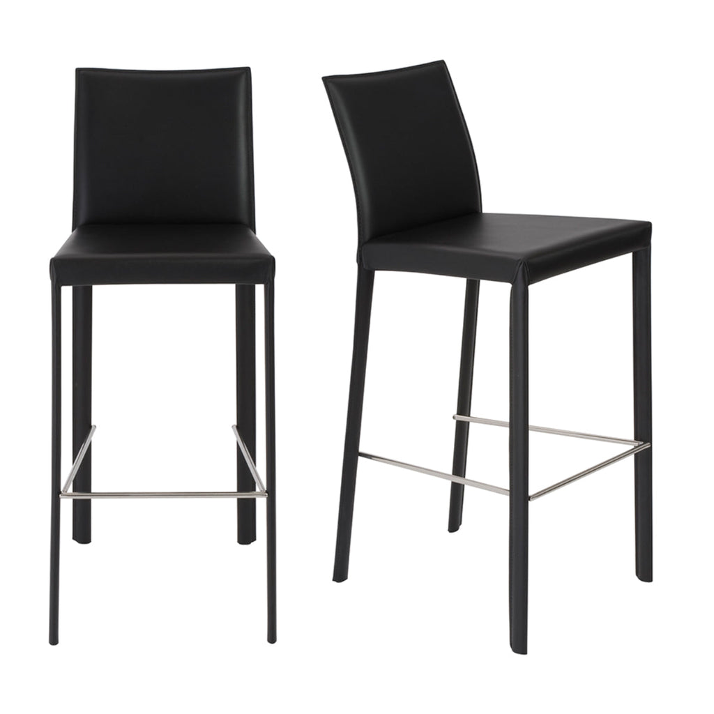 Hasina Bar Stool - Black,Set of 2