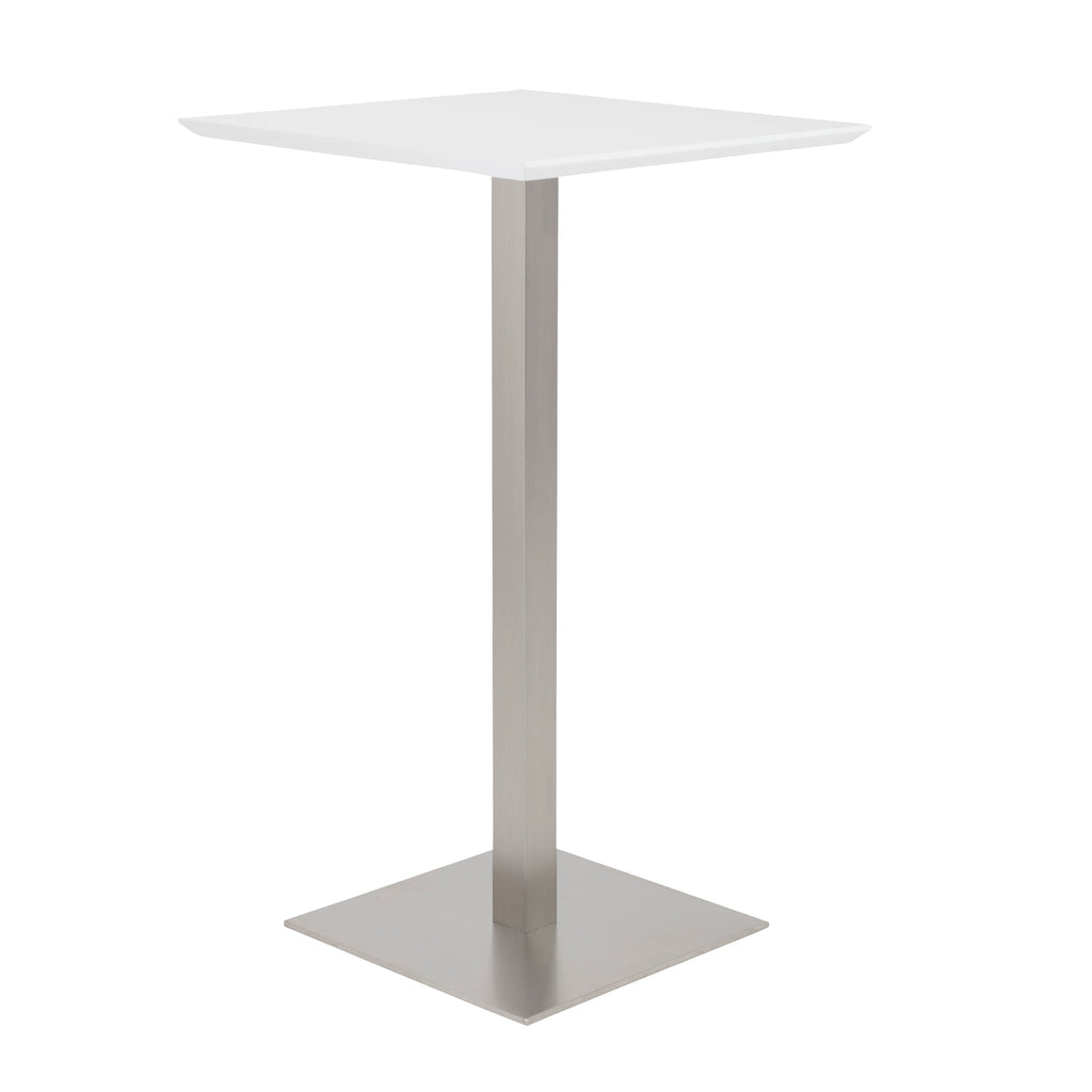 Elodie-B 24-inch Bar Table - Brushed Stainless Steel