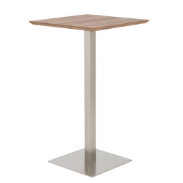 Elodie-B 24-inch Bar Table - Brush Stainless Steel