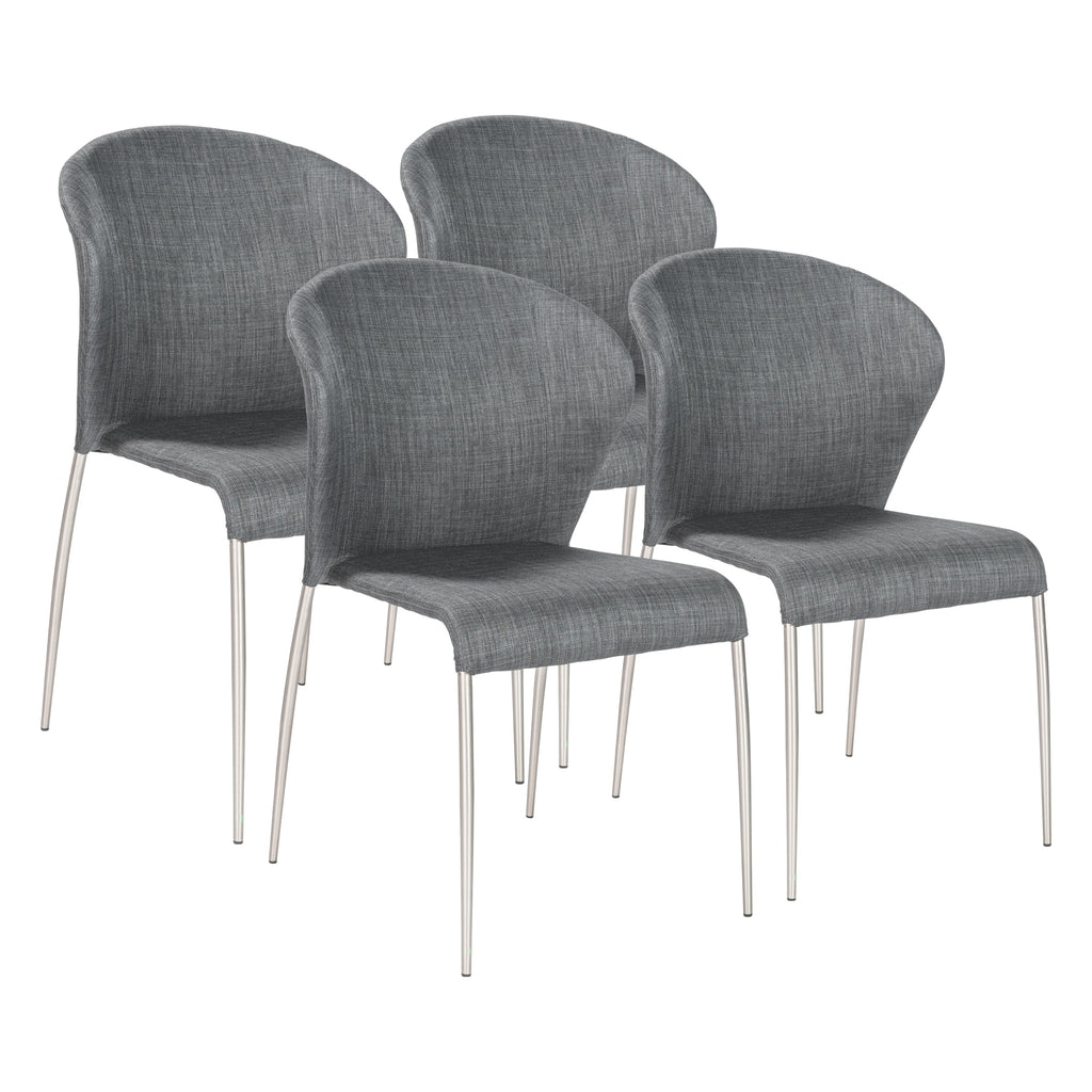 Sy Side Chair - Dark Grey,Set of 4