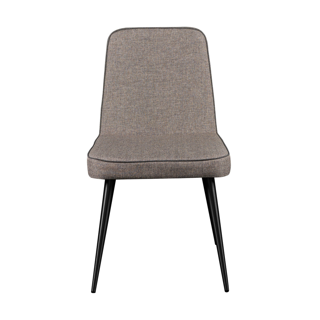 Esmoriz Side Chair - Dark Grey,Matte Black Legs,Set of 2