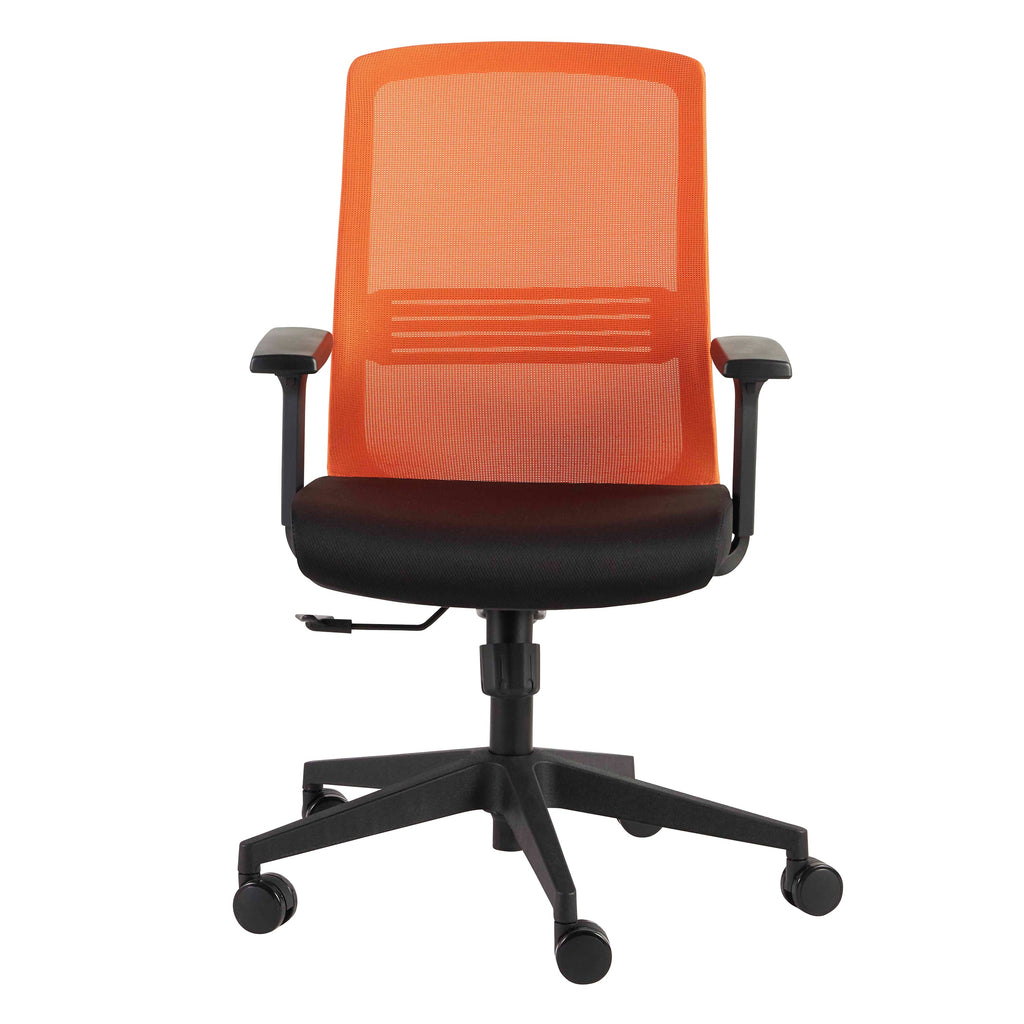 Spiro Office Chair with Adjustable Arms - Orange