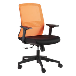 Spiro Office Chair with Adjustable Arms - Orange