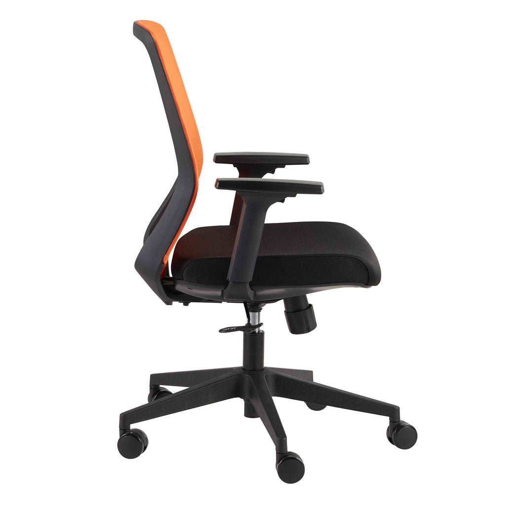 Spiro Office Chair with Adjustable Arms - Orange