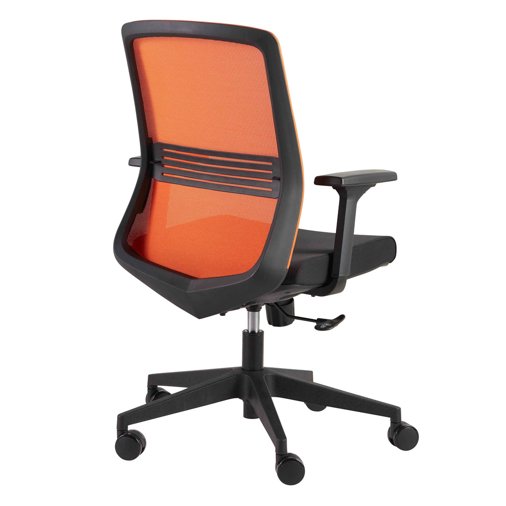 Spiro Office Chair with Adjustable Arms - Orange