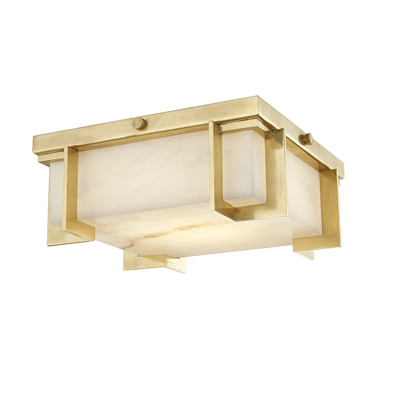 Delmar Flush Mount 10" - Aged Brass