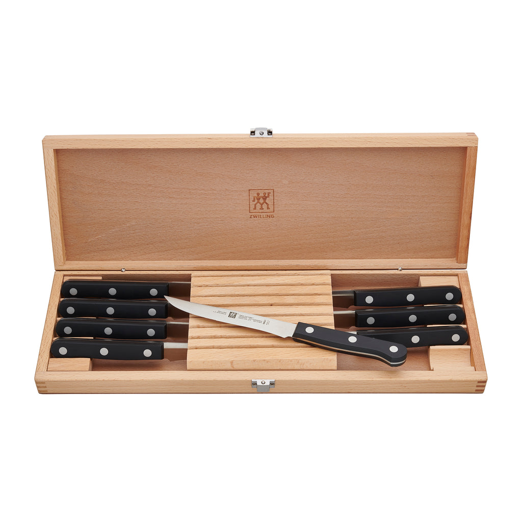 8-Piece Steak Knife Set With Wood Presentation Case Twin Gourmet