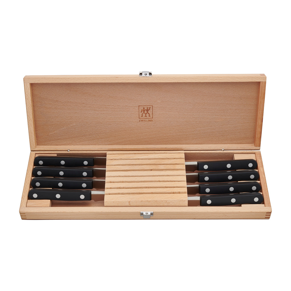 8-Piece Steak Knife Set With Wood Presentation Case Twin Gourmet