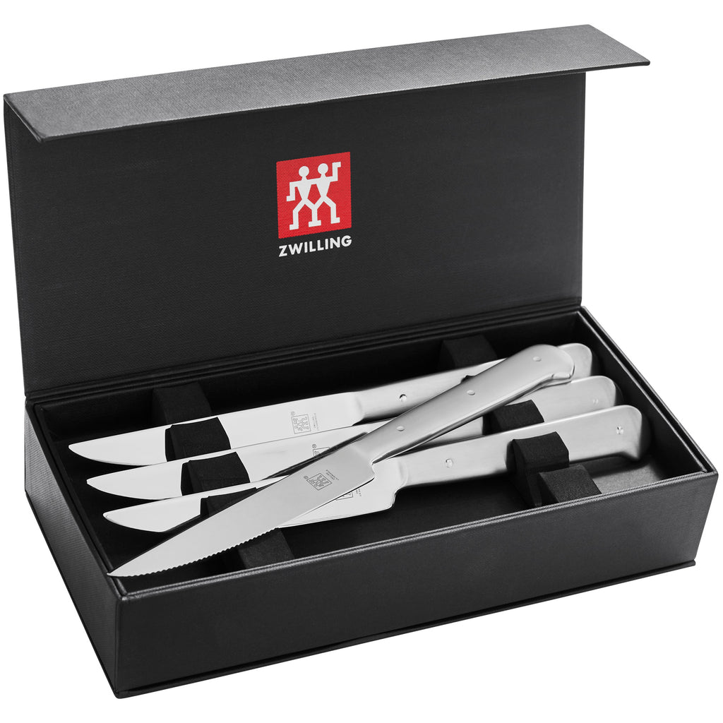 Porterhouse 8-Piece Stainless Steel Steak Knife Set In Black Presentation Box Steak Sets