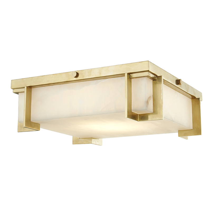 Delmar Flush Mount 13" - Aged Brass