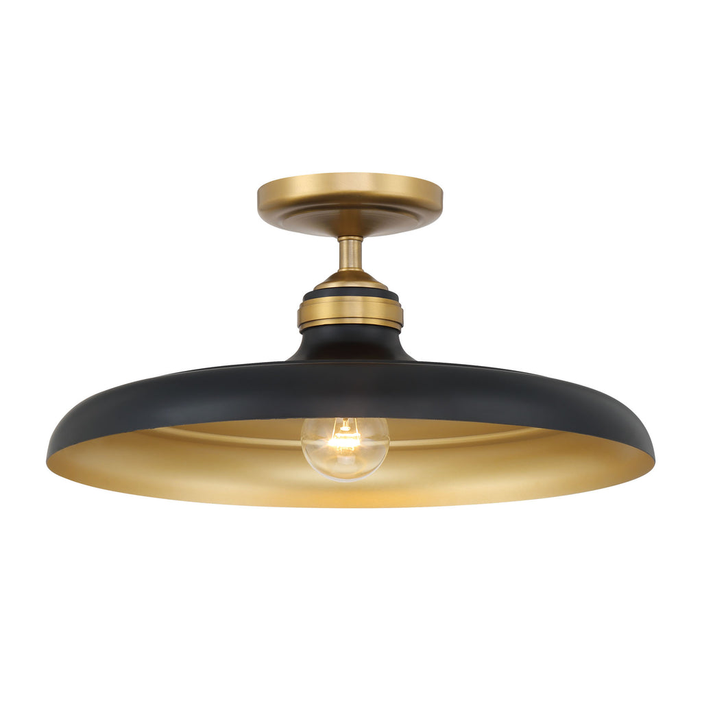 Crowne - 1 Light Semi Flush, Legacy Brass