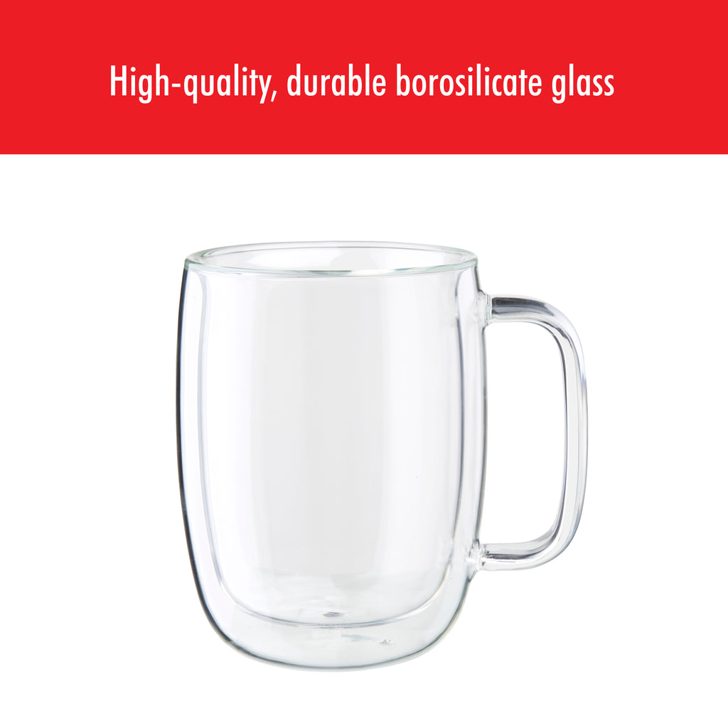 Latte Glass Mug, 15Oz., 450Ml 2-Piece