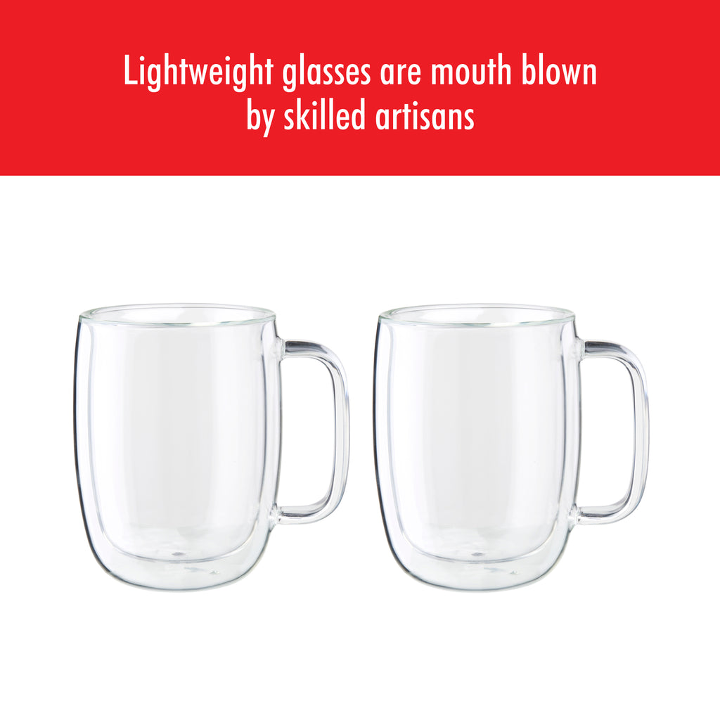 Latte Glass Mug, 15Oz., 450Ml 2-Piece