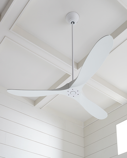 Maverick 60" Ceiling Fan, Matte White Housing with Matte White Blades