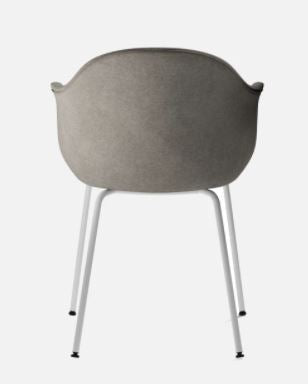 Harbour Dining Chair, White Legs, Leather Dakar 0842 Seat