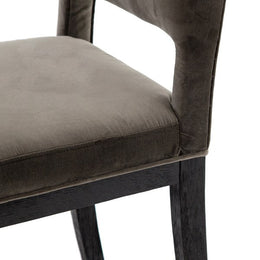 Sara Dining Chair-Washed Velvet Grey