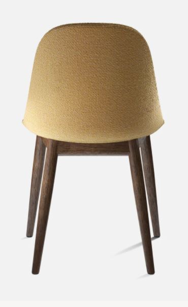 Harbour Dining Side Chair, Dark Oak Legs, Leather Dakar 0250 Seat