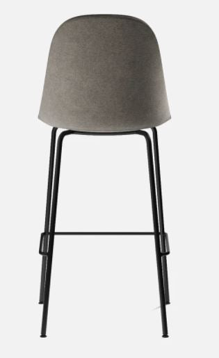 Harbour Bar Side Chair, Black Legs, Leather Dakar 0842 Seat