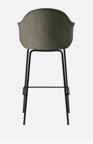 Harbour Bar Chair, Black Legs, Leather Dakar 0250 Seat