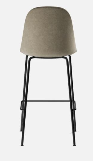 Harbour Bar Side Chair, Black Legs, Melange Nap 211 Seat