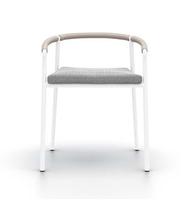 Chord Outdoor Dining Chair-White/Ash