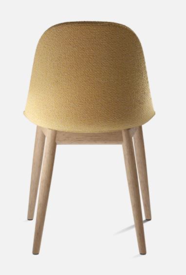 Harbour Dining Side Chair, Natural Oak Legs, Leather Dakar 0250 Seat