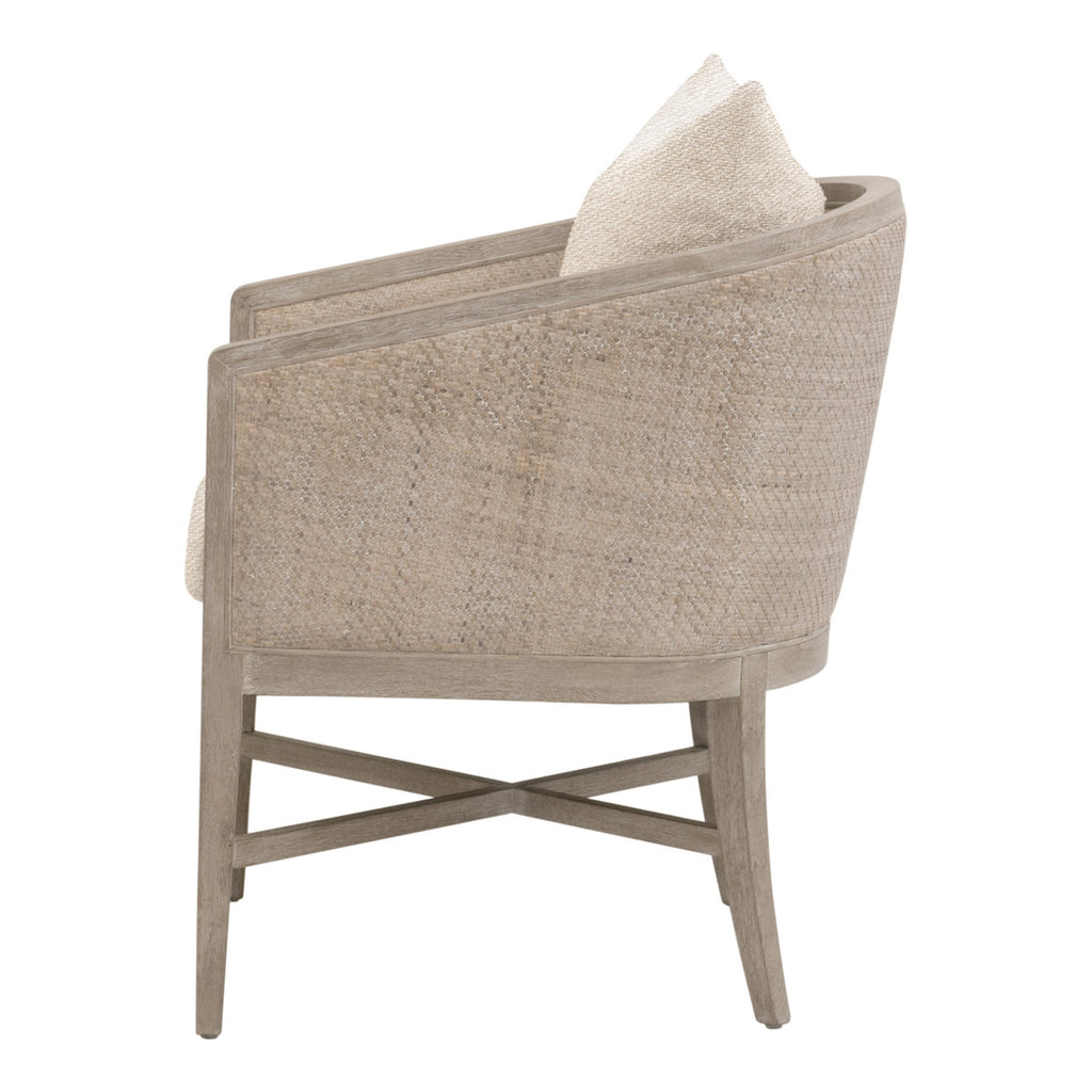 Mcguire Arm Chair - Livesmart Gellar-Linen, Natural Grey Oak & Cane